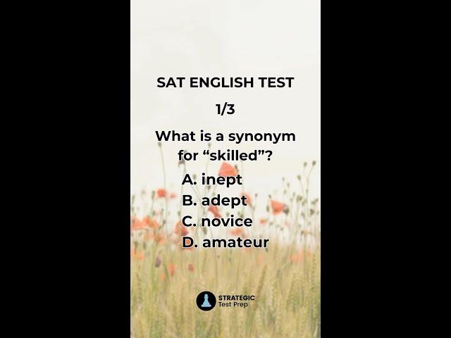 SAT English test—challenge your vocabulary. 