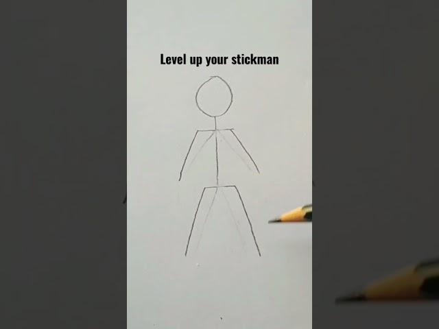 Level up your stickman#anime #drawing #sketch #stickman #drawingtutorial #learntodraw