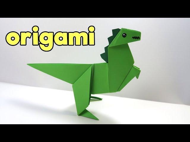 DINOSAURIO ORIGAMI - DIY - PASO A PASO