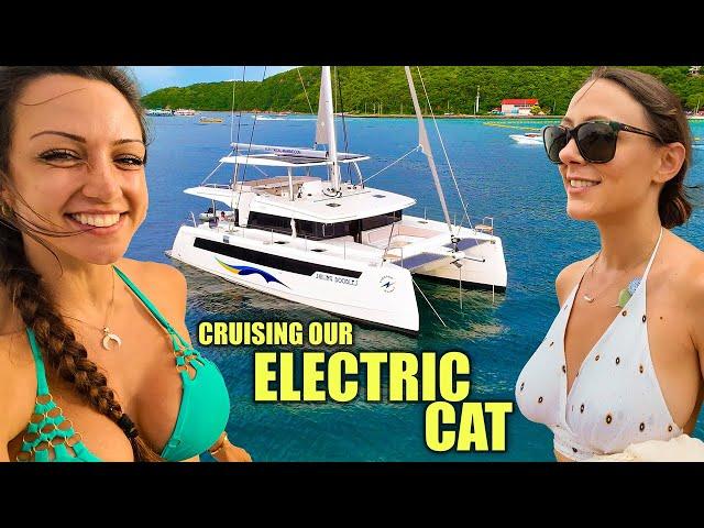 Cruising our HYBRID ELECTRIC CATAMARAN in Thailand