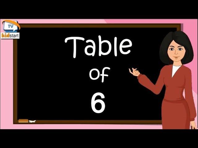 Table of 6,Learn Multiplication Table of Six 6 x 1 = 6,Times Tables Practice,6 Times Tables