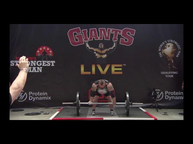 Eddie Hall Axle Press World Record! 216kg/476lbs At Europe's Strongest Man 2017