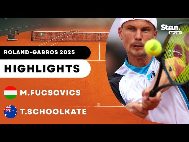 Fucsovics vs. Schoolkate Highlights | First Round | Roland-Garros 2025