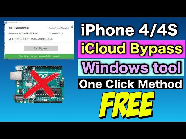 FREE iPhone 4/4s iCloud Bypass Windows tool One Click Method