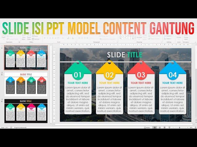 Cara Membuat Power Point Menarik model Slide Gantung