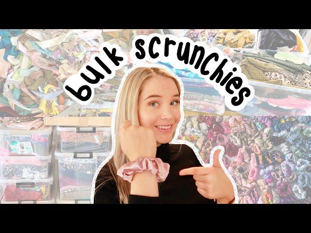 How i make my scrunchies in bulk - make scrunchies fast - Scrunchy for your business - Etsy store