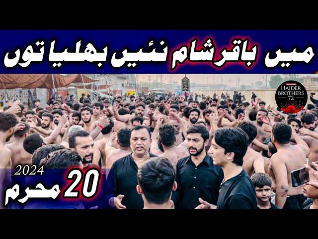 Main Baqir Sham Nai Bhulya Tu Kehna Ay Main Na Rowaan | 20 Muhrram 2024 | Haider Brother's 72 |