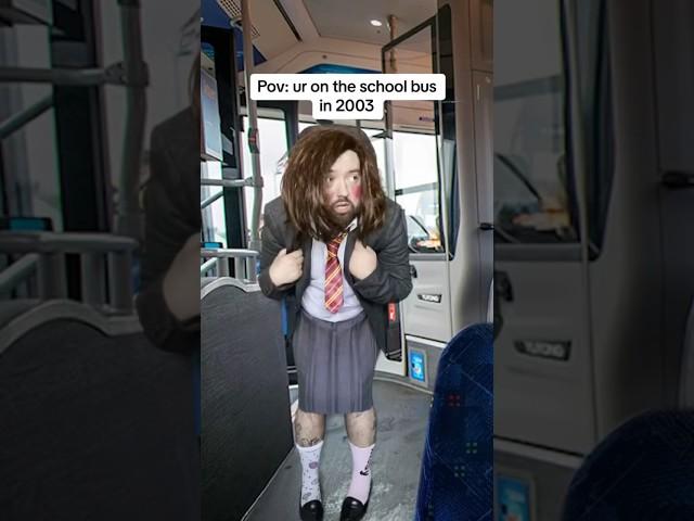 skewl bus ptsd. #highschool #millenials #y2k #2000s #teenager #trans #transguy #shorts #fyp #comedy