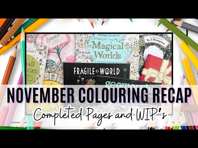 NOVEMBER 2024 Colouring Recap: Completed Pages & WIPS