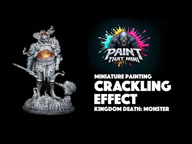 Painted Statue Crackling Effect on Kingdom Death: Monster Miniature