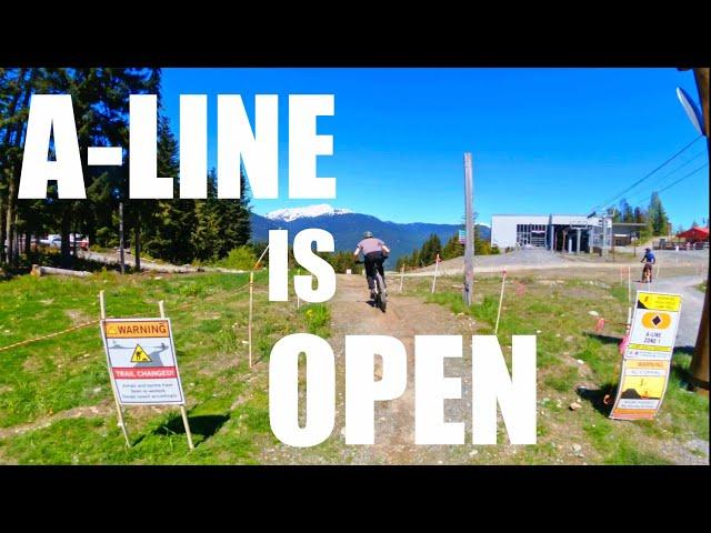 First Laps Down A-Line 2024 | Whistler Bike Park