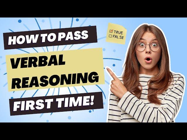 how to pass the Verbal Reasoning test FIRST TIME! (2022/23)