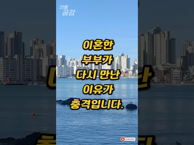 이혼한 부부가 다시 만난 이유가 충격입니다. #인썰공감 #인생썰 #사이다사연 #50대이야기 #감동실화 #인생역전