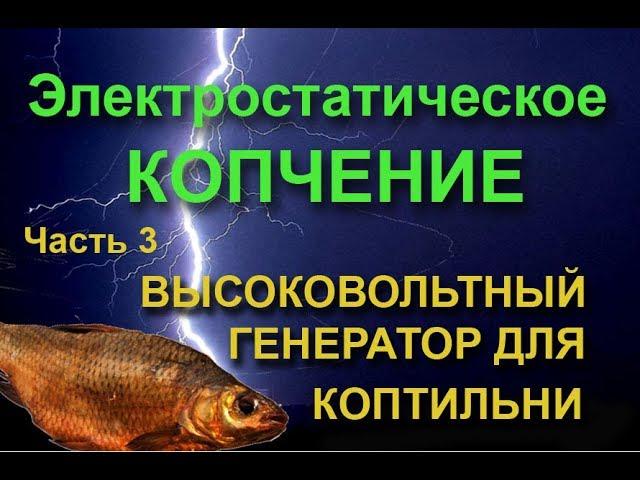 ВЫСОКОВОЛЬТНЫЙ ГЕНЕРАТОР ДЛЯ КОПТИЛЬНИ СВОИМИ РУКАМИ. Ч. 3. ЭЛЕКТРОСТАТИЧЕСКОЕ КОПЧЕНИЕ