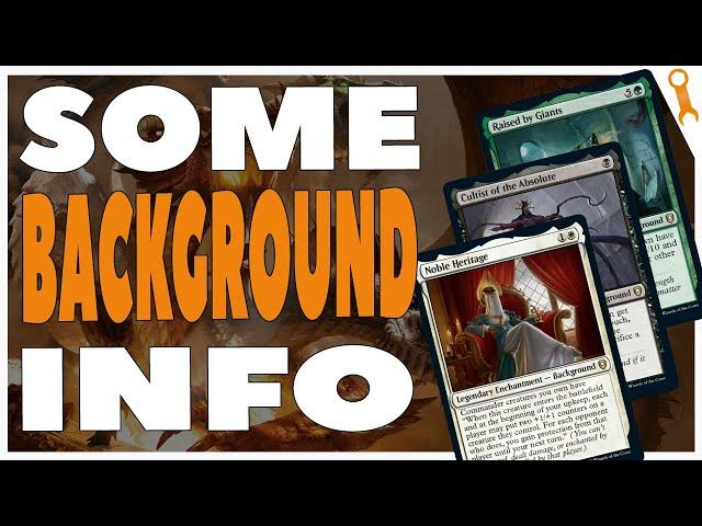 How do 'Backgrounds' work in Commander? #shorts