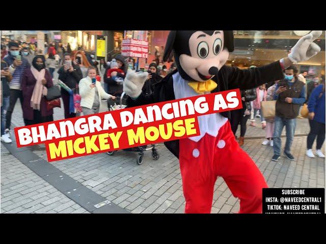 BHANGRA DANCING AS MICKEY MOUSE IN BIRMINGHAM | NAVEED CENTRAL