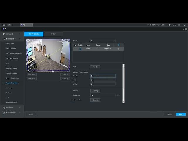 NVR People Counting Setup