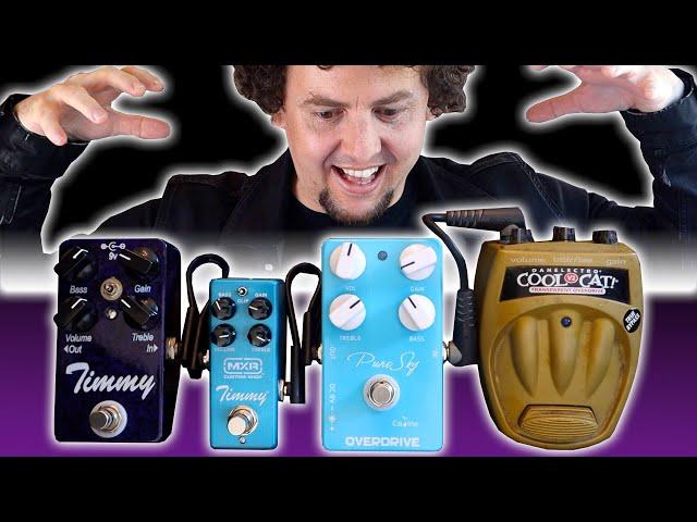 Paul Cochrane Timmy vs MXR Timmy vs Caline Pure Sky vs Danelectro Cool Cat Transparent Overdrive!