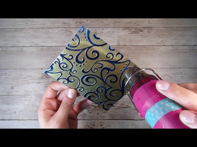 Using Embossing powder with Embossing Folders! Clean and Simple Cardmaking