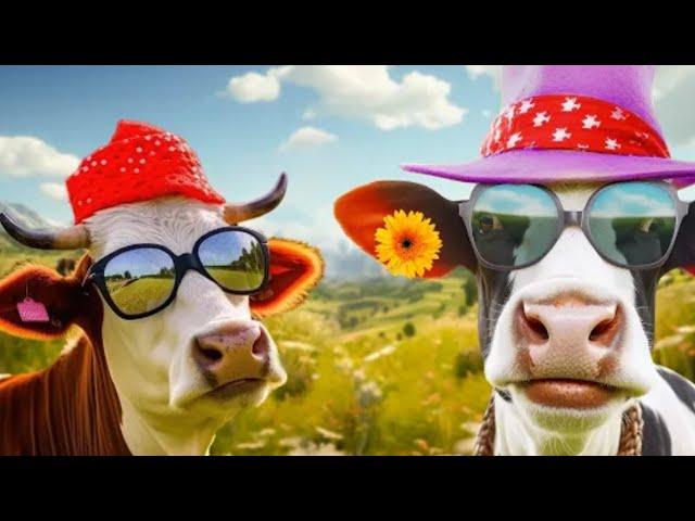 CRAZY COW||FUNNY COW DANCE | Cow Dance Video#cow@cowdogmoof @funnycutebabyanimals