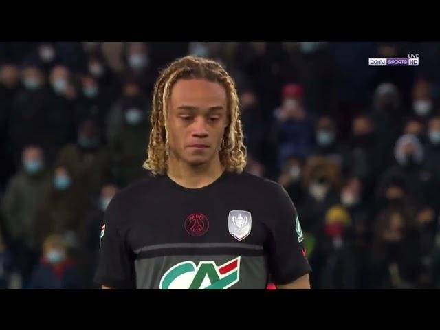 PSG VS NICE Marcin Bulka saves Xavi Simons penalty