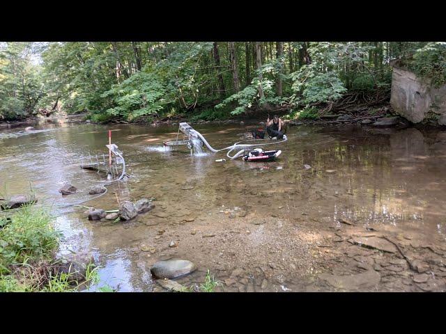 Indiana Creek Gold with John R Prospecting dredge/highbanker run