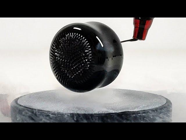 Experiment at  -196°C, Ferrofluid in Quantum Levitation | Magnetic Games