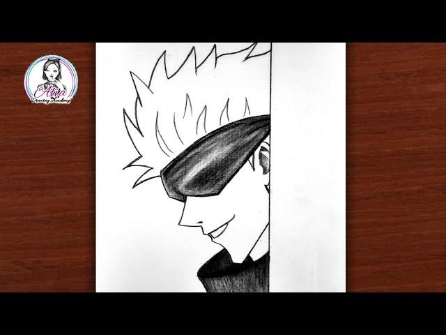 How to Draw Gojo Satoru | Easy Anime Drawing Tutorial | Anime Characters Drawing step by step