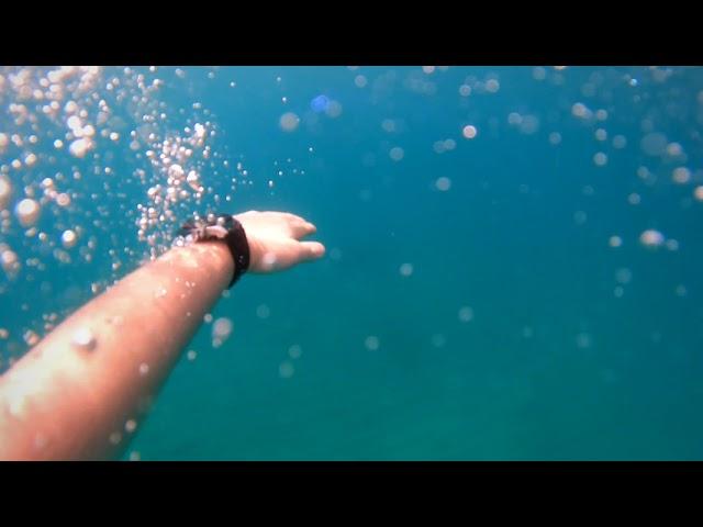 Barcelona, swimming at Platja de la Nova Icària