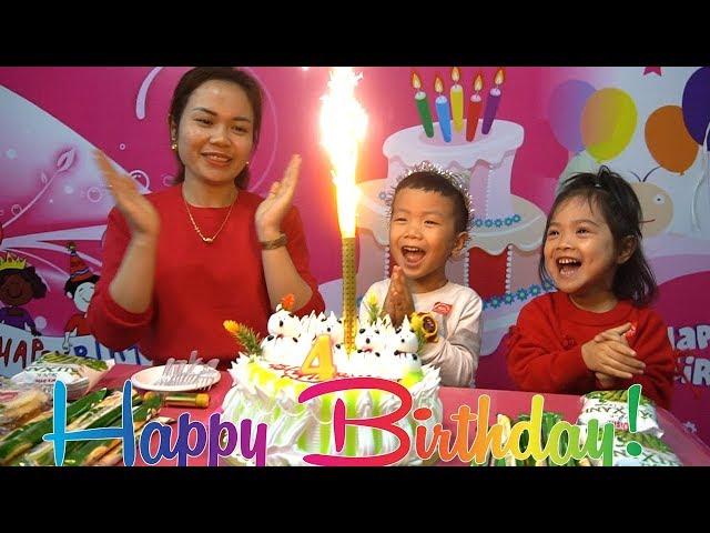 Happy Birthday to Anto at indoor playground Surprise gifts with Mommy and Diana - Family Fun Kids