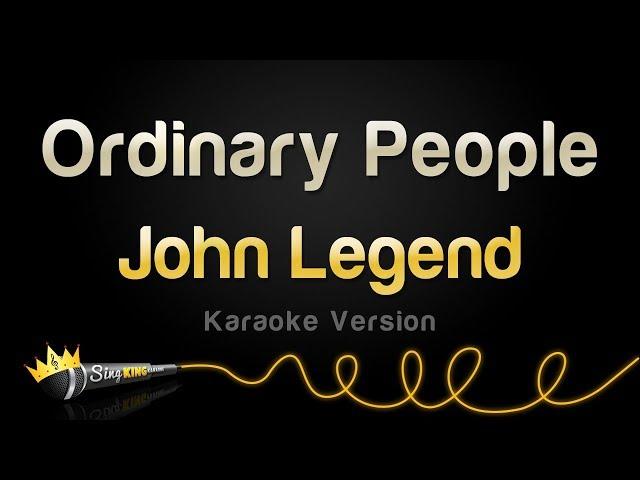 John Legend - Ordinary People (Karaoke Version)