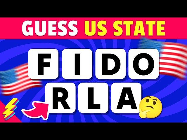 Guess the 50 US States by their Scrambled Names