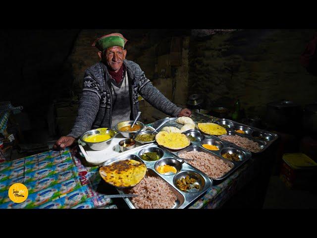 Himachali Hardworking Uncle Selling Pahadi Traditional Food Thali At Maniram Dhaba l Himachal Food