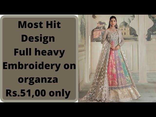 Most Hit Heavy Embroidery Organza Dress // ZIS Shopping PK\\