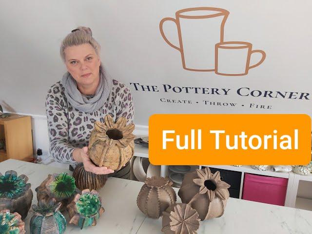 Pottery Top Tip:Handbuilding Pottery Tutorial; Making Sculptural Poppy Heads for the Garden (PART 1)