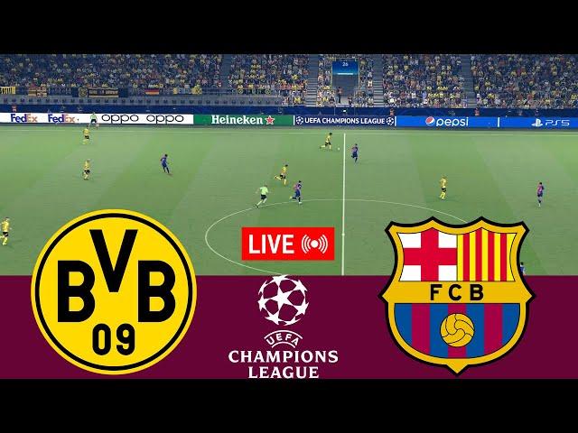 [LIVE] Borussia Dortmund vs Barcelona. UEFA Champions League 24/25 Full Match - VideoGame Simulation