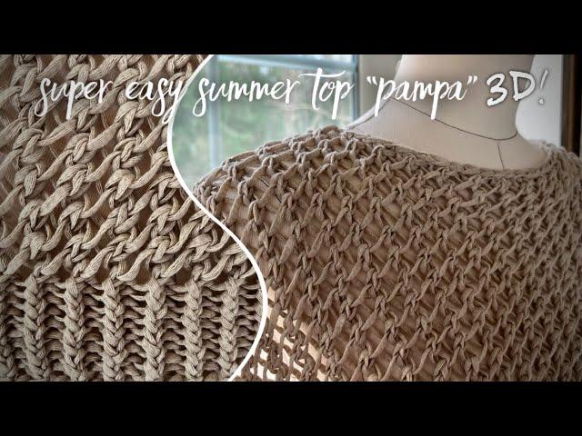 Вяжем быстро: за 1 день!!! Классный топ “Pampa” самой красивой сеткой! Super easy summer top! 