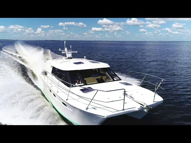 An Outboard Powered Express Cruising Catamaran