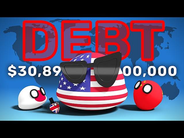 COUNTRIES SCALED BY DEBT 2024 | Countryballs Animation