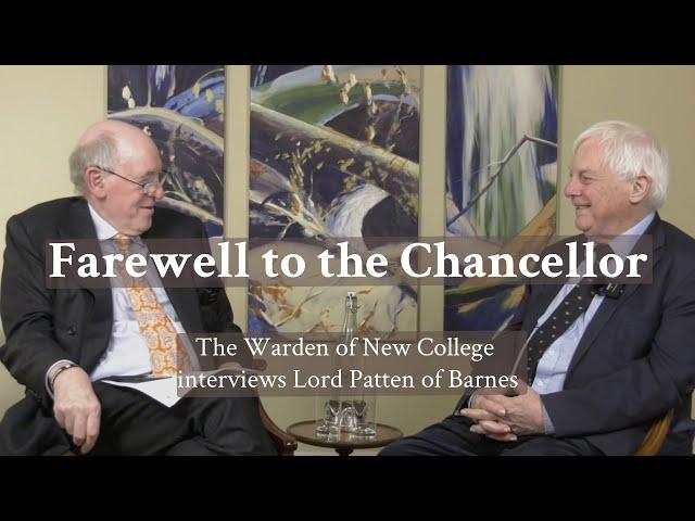 Farewell to the Chancellor of the University of Oxford