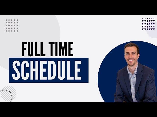 Full Time Schedule For Real Estate Agents