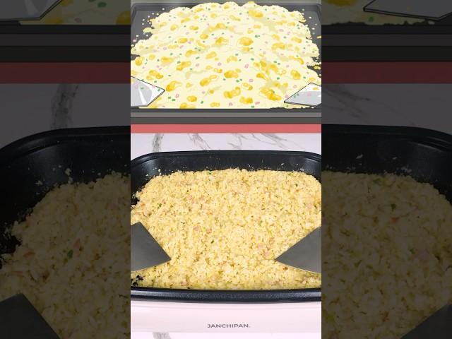 Anime Ostrich egg fried rice in Real Life! #animefood #shinchan