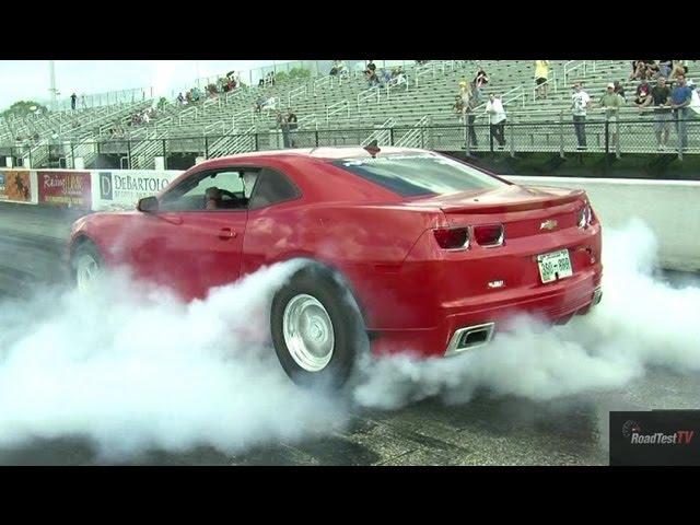 Supercharged Camaro SS vs Tuned GTR - Drag Race Video - Road Test TV ®