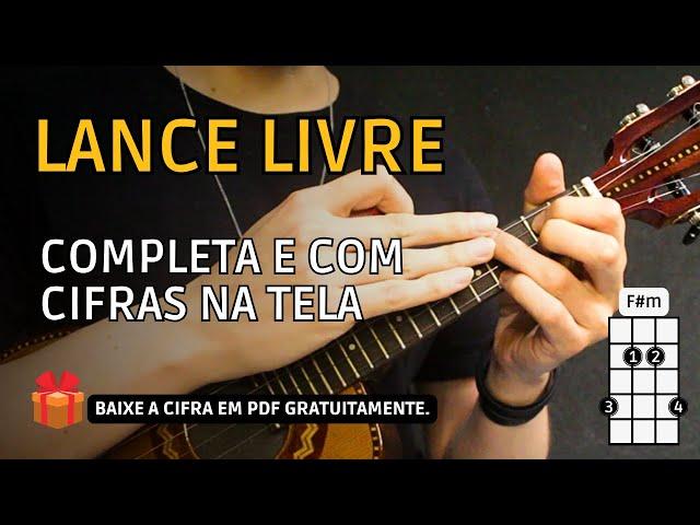 Como tocar a música Lance Livre (Kamisa 10) no cavaquinho | Aula com cifras e acordes na tela