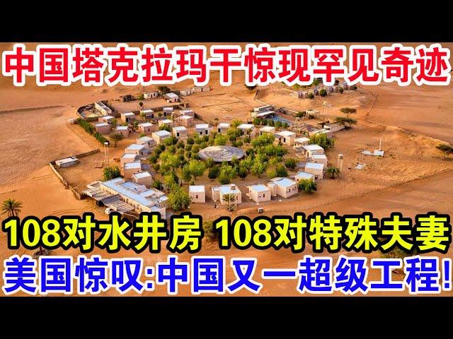 中国塔克拉玛干惊现罕见奇迹，108对水井房108对特殊夫妻，美国惊叹：中国又一超级工程！