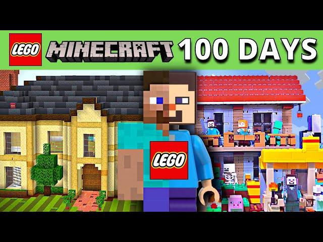 I spent 100 Days Building LEGO Minecraft…