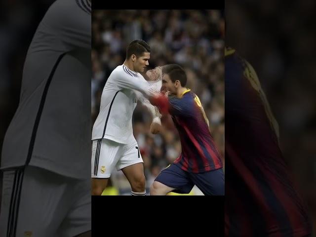 Messi and Ronaldo fighting