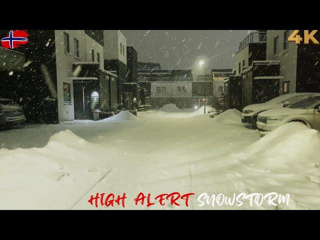 Walking Through Norway’s Heaviest Snowstorm - High Alert Adventure | 4k HDR