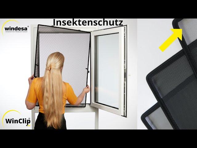 Insektenschutz ohne bohren für Ihre Fenster: WinClip Bug - Der passgenaue Insektenschutz