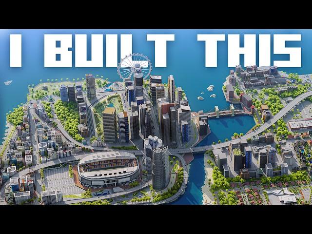 Building a HUGE MINECRAFT CITY in 24 HOURS